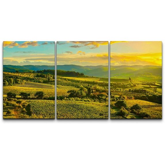 wall26 Canvas Print Wall Art Set Rustic Italian Wine Vineyard Countryside Drinks & Cocktails Food Photography Scenic Realism Decorative Contemporary for Living Room, Bedroom, Office - 24"x36