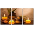 thumbnail image 1 of wall26 Canvas Print Wall Art Set Spa Still Life with Aromatic Candles and Zen Stones Nature Wilderness Photography Realism Zen Scenic Colorful for Living Room, Bedroom, Office - 24"x36"x3 P, 1 of 5