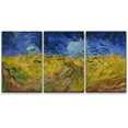 thumbnail image 1 of wall26 Canvas Print Wall Art Set Wheat Field with Crows by Vincent Van Gogh Nature Wilderness Illustrations Fine Art Relax/Calm Multicolor for Living Room, Bedroom, Office - 16"x24" x 3 Pan, 1 of 6