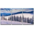 thumbnail image 1 of wall26 Canvas Print Wall Art Set Winter Snow Arctic Mountain Forest Nature Wilderness Photography Realism Rustic Landscape Colorful Cool for Living Room, Bedroom, Office - 16"x24" x 3, 1 of 5