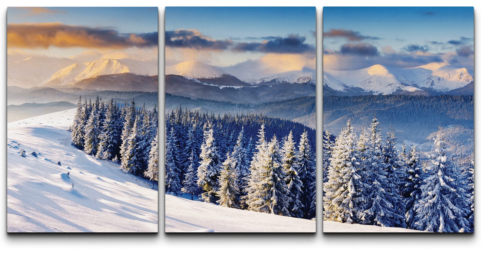wall26 Canvas Print Wall Art Set Woodland Nursery Decor Snowy Winter ...