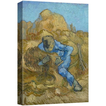 wall26 Canvas Print Wall Art The Sheaf-Binder by Vincent Van Gogh Classic Historic Illustrations Fine Art Decorative Rustic Multicolor Colorful for Living Room, Bedroom, Office - 16&quot;x24&quot;
