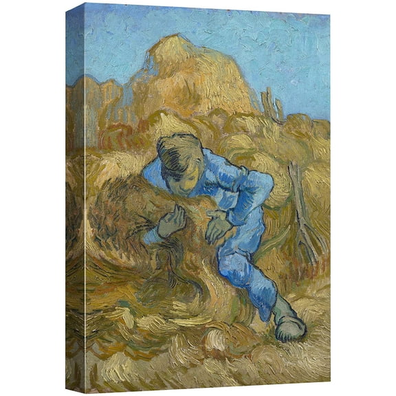 wall26 Canvas Print Wall Art The Sheaf-Binder by Vincent Van Gogh Classic Historic Illustrations Fine Art Decorative Rustic Multicolor Colorful for Living Room, Bedroom, Office - 16"x24"