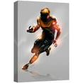thumbnail image 1 of wall26 Canvas Print Wall Art Shining Gold &amp; Red Football Player Running Sports Athletes Digital Art Modern Art Rustic Scenic Urban Exercise Colorful for Living Room, Bedroom, Office - 24"x36, 1 of 5