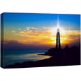 thumbnail image 1 of wall26 Canvas Print Wall Art Shining Lighthouse at Sunset on The Coast Marine Life Ocean Photography Realism Nautical Scenic Relax/Calm Multicolor for Living Room, Bedroom, Office - 16"x24", 1 of 5