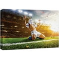 thumbnail image 1 of wall26 Canvas Print Wall Art Soccer Player Celebrates Victory Sports Athletes Photography Realism Contemporary Scenic Urban Multicolor Ultra for Living Room, Bedroom, Office - 16"x24", 1 of 5