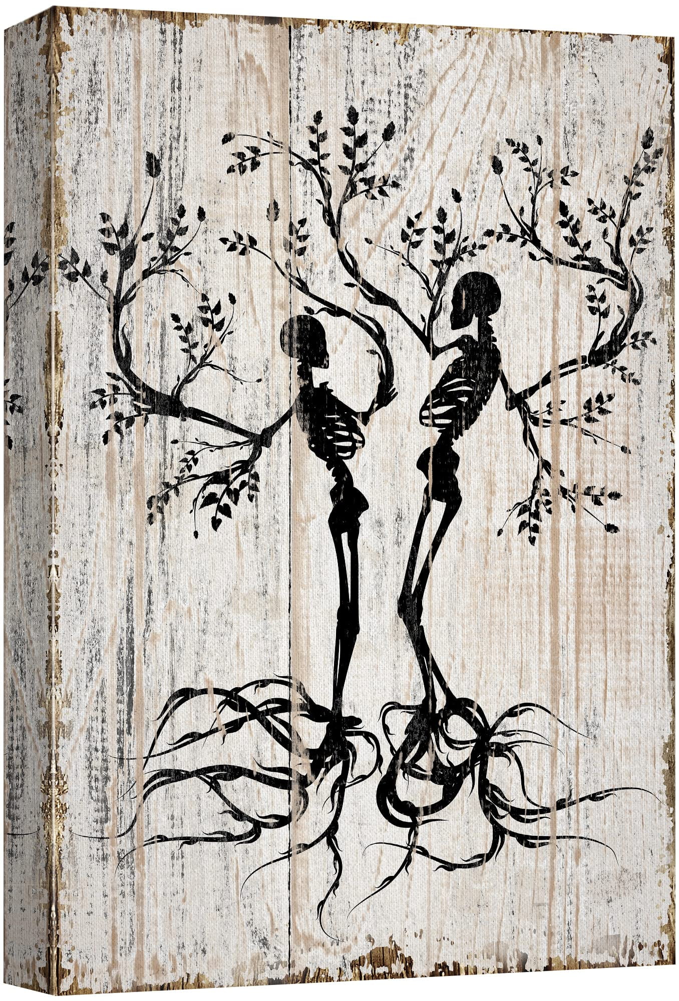 wall26 Canvas Print Wall Art Spooky Skeleton Tree Silhouettes on