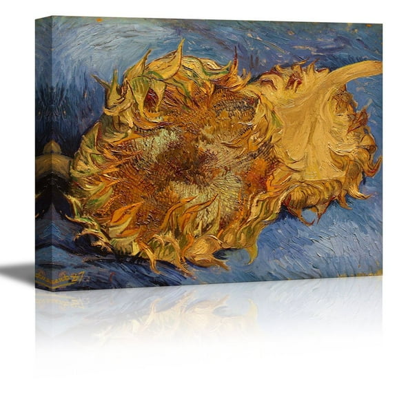wall26 Canvas Print Wall Art The Sunflowers by Master Artist Vincent Van Gogh Nature Wilderness Illustrations Fine Art Relax/Calm Multicolor for Living Room, Bedroom, Office - 32"x48"