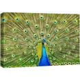 thumbnail image 1 of wall26 Canvas Print Wall Art Vibrant Neon Peacock Bird Feather Portrait Nature Animals Photography Realism Rustic Scenic Landscape Wilderness Zen Colorful for Living Room, Bedroom, Office - 12"x, 1 of 5