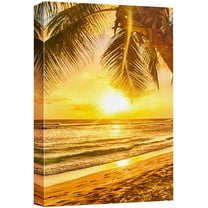 wall26 Canvas Print Wall Art Vibrant Sunlight Tropical Beach Paradise Nature Wilderness Photography Realism Decorative Landscape Relax/Calm Zen Multicolor for Living Room, Bedroom, Office - 32"x