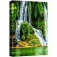 thumbnail image 1 of wall26 Canvas Print Wall Art Vibrant Tropical Jungle Forest Waterfall Nature Wilderness Photography Realism Decorative Landscape Relax/Calm Zen Multicolor for Living Room, Bedroom, Office - 16"x, 1 of 5