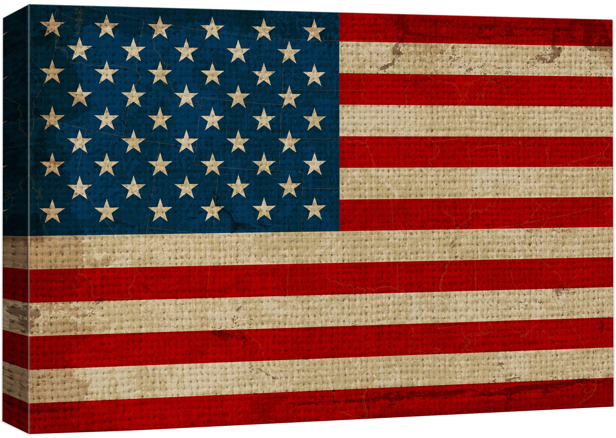 Wall26 Canvas Print Wall Art Vintage Retro Faded American Flag Pop wall26-canvas-print-wall-art-vintage-retro-faded-american-flag-pop