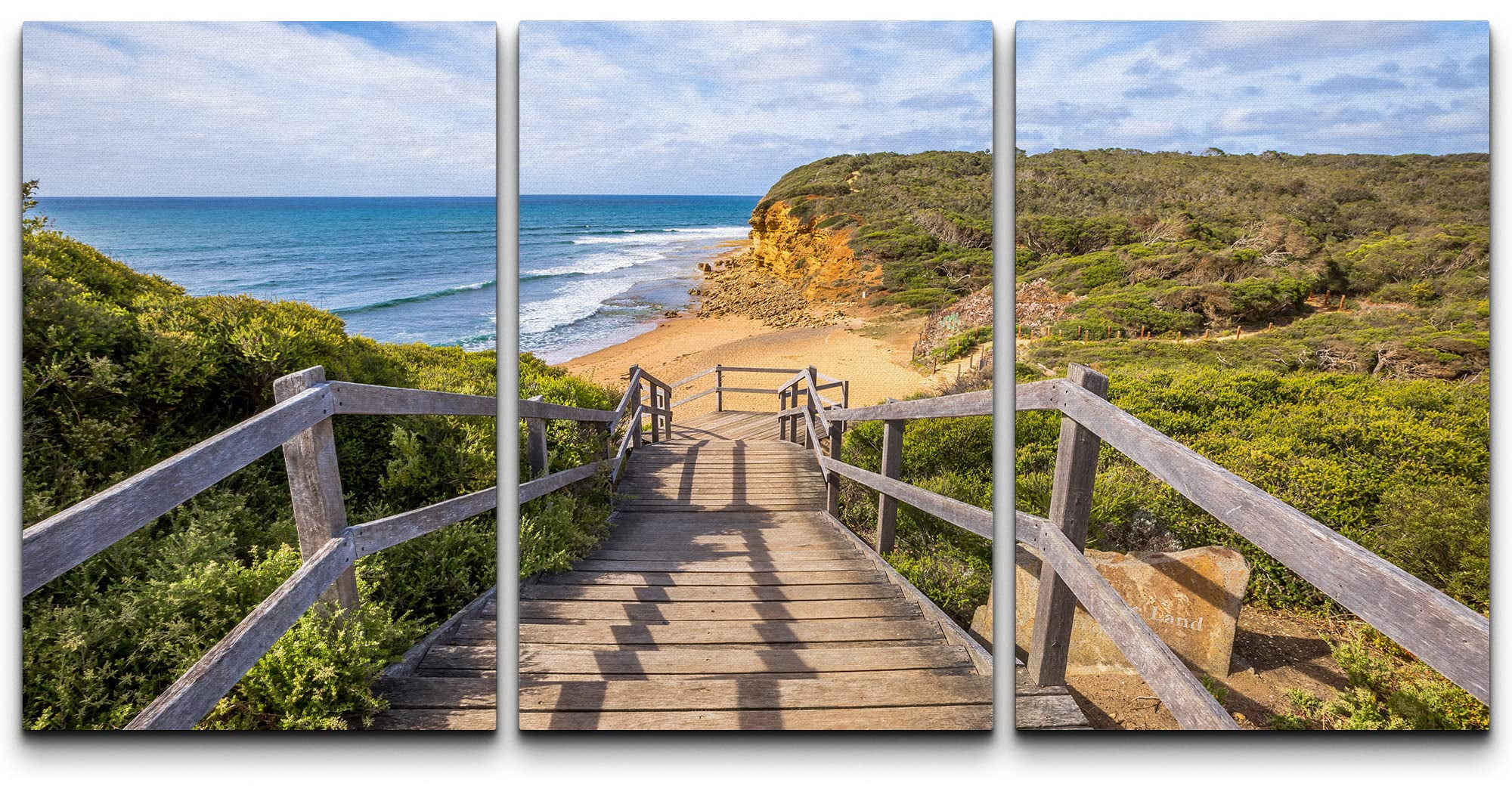 wall26 Canvas Print Wall Art Walkway to Legendary Bells Beach Shore ...
