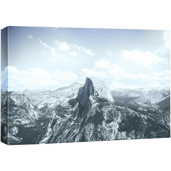 wall26 Canvas Print Wall Art Washed Out Blue Duotone Mountain Landscape Nature Wilderness Photography Modern Art Rustic Scenic Colorful Multicolor for Living Room, Bedroom, Office - 12"x18"