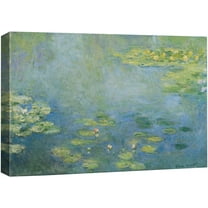 wall26 Canvas Print Wall Art Water Lilies by Claude Monet Historic Cultural Illustrations Impressionism Scenic Colorful Multicolor for Living Room, Bedroom, Office - 16"x24"