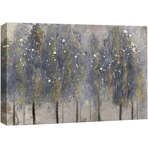 wall26 Canvas Print Wall Art Watercolor Paint Splatter Forest Farm Tree Landscape Nature Wilderness Illustrations Modern Art Rustic Relax/Calm Multicolor for Living Room, Bedroom, Office - 24"x3