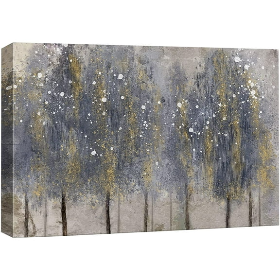 wall26 Canvas Print Wall Art Watercolor Paint Splatter Forest Farm Tree Landscape Nature Wilderness Illustrations Modern Art Rustic Relax/Calm Multicolor for Living Room, Bedroom, Office - 16"x2