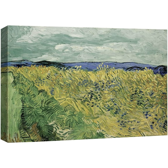 wall26 Canvas Print Wall Art Wheat Field Cornflowers, Vincent Van Gogh Nature Wilderness Illustrations Fine Art Rustic Zen Landscape Scenic Vintage Colorful for Living Room, Bedroom, Office - 12&quot