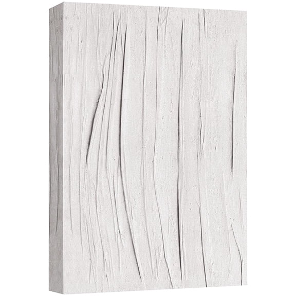 wall26 Canvas Print Wall Art White Black Line Art Duotone Landscape Abstract Shapes Illustrations Modern Art Decorative Minimal Relax/Calm Zen for Living Room, Bedroom, Office - 24x36 inches