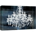 thumbnail image 1 of wall26 Canvas Print Wall Art White Chandelier Silhouette on Blue Background Decorative Lights Digital Art Modern Art Chic Relax/Calm Multicolor for Living Room, Bedroom, Office - 12"x18", 1 of 5