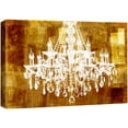 thumbnail image 1 of wall26 Canvas Print Wall Art White Chandelier Silhouette on Golden Background Decorative Lights Digital Art Modern Art Chic Relax/Calm Multicolor for Living Room, Bedroom, Office - 32"x48", 1 of 5