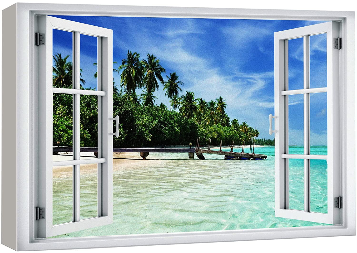 wall26 Canvas Art - Tropical Island Beach Vacation Paradise