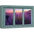 thumbnail image 1 of wall26 Canvas Print Wall Art Window View of Field of Lavender Flowers Nature Wilderness Photography Realism Rustic Landscape Colorful Vibrant for Living Room, Bedroom, Office - 32"x48", 1 of 5