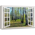 thumbnail image 1 of wall26 Canvas Print Wall Art Window View to Green Spring Forest Nature Wilderness Photography Realism Rustic Landscape Colorful Multicolor Ultra for Living Room, Bedroom, Office - 32"x48", 1 of 5