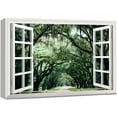 thumbnail image 1 of wall26 Canvas Print Wall Art Window View of Road Under Southern Trees Nature Wilderness Photography Realism Rustic Scenic Colorful Relax/Calm Ultra for Living Room, Bedroom, Office - 24"x36&quot, 1 of 5