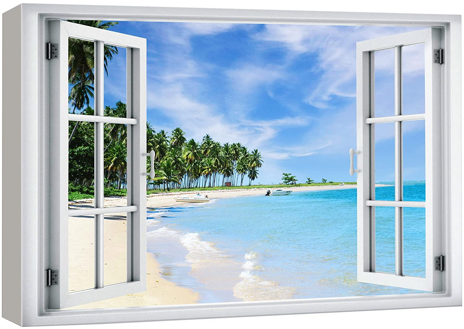 wall26 Canvas Art - Tropical Island Beach Vacation Paradise
