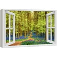 thumbnail image 1 of wall26 Canvas Print Wall Art Window View Vibrant Trail Springtime Tree Forest Wilderness Nature Photography Realism Scenic Landscape Colorful Multicolor for Living Room, Bedroom, Office - 24"x36, 1 of 5