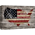 thumbnail image 1 of wall26 Canvas Print Wall Art Wood Panel Effect American Flag Dog Tags Veterans Day Cultural Historic Digital Art Modern Art Decorative Global Patriotic for Living Room, Bedroom, Office - 16x24, 1 of 5