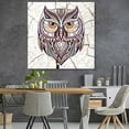 thumbnail image 1 of wall26 Canvas Print Wall Art Wood Ring Effect Tribal Pattern Owl Animals Wildlife Wood Panels Modern Art Farmhouse/Country Expressive Multicolor Warm for Living Room, Bedroom, Office - 16"x16&qu, 1 of 4