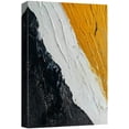 thumbnail image 1 of wall26 Canvas Print Wall Art Yellow, Black, White Paint Stroke Stripes Abstract Shapes Illustrations Modern Art Decorative Minimal Relax/Calm Zen for Living Room, Bedroom, Office - 24x36 inches, 1 of 5