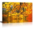 thumbnail image 1 of wall26 Canvas Print Wall Art Yellow Leaves in The Forest with Bokeh Camera Effect Floral Nature Photography Realism Bohemian Scenic Relax/Calm Cool for Living Room, Bedroom, Office - 32"x48&quot, 1 of 4