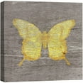 thumbnail image 1 of wall26 Canvas Print Wall Art Yellow Wood Effect Butterfly Nature Plants Wood Panels Modern Art Farmhouse/Country Colorful Multicolor Warm for Living Room, Bedroom, Office - 16"x16", 1 of 5