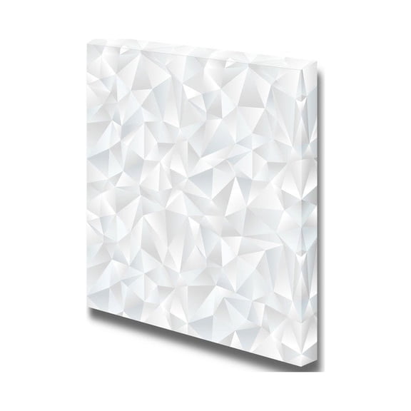 wall26 - Canvas Prints Wall Art - Abstract White Geometric Seamless Pattern |Seamless Pattern Modern Wall Art Ready to Hang - 16" x 16"