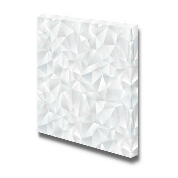 wall26 - Canvas Prints Wall Art - Abstract White Geometric Seamless Pattern |Seamless Pattern Modern Wall Art Ready to Hang - 24" x 24"