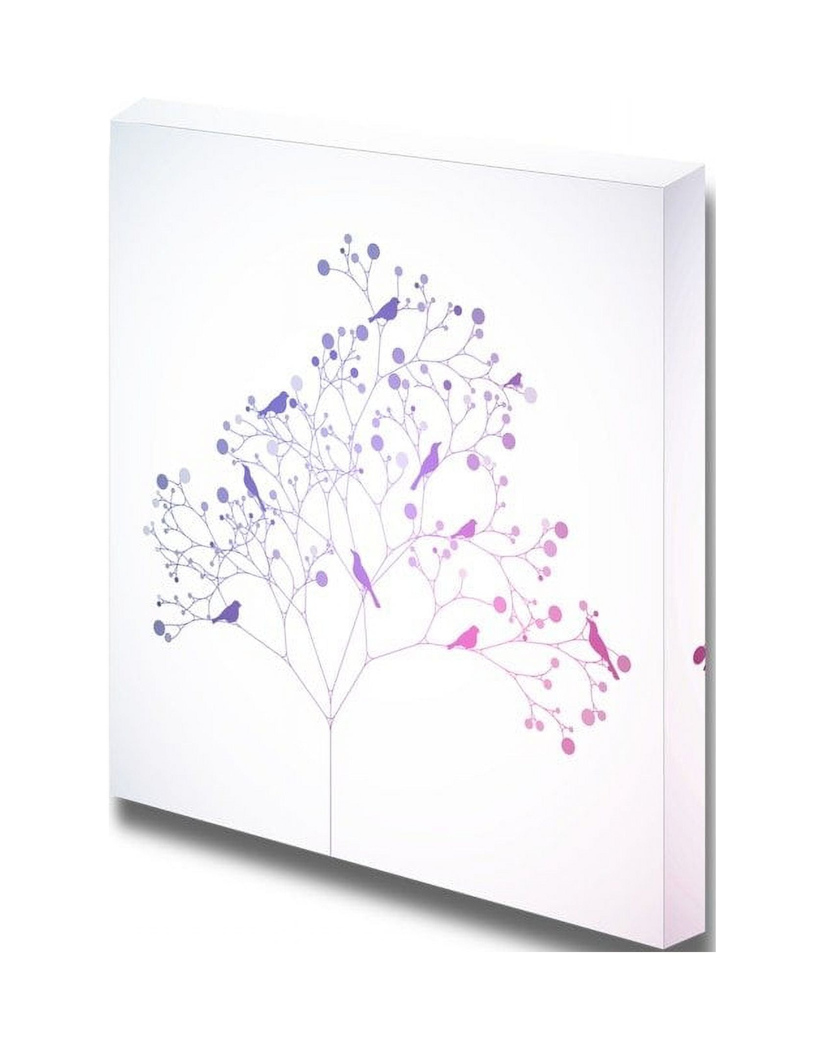 wall26 Canvas Prints Wall Art Birds on The Tree Branches. Retro