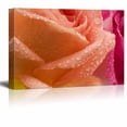 thumbnail image 1 of wall26 - Canvas Prints Wall Art - Coral and Pink Roses with Water Droplets | Modern Wall Decor/Home Decoration Stretched Gallery Canvas Wrap Giclee Print. Ready to Hang - 12" x 18", 1 of 4