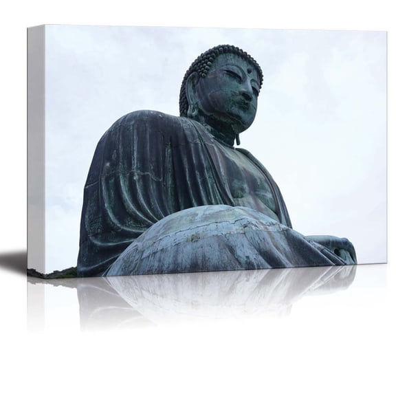 wall26 - Canvas Prints Wall Art - Gautama Buddha Statue in Japan | Modern Wall Decor/Home Decoration Stretched Gallery Canvas Wrap Giclee Print. Ready to Hang - 32" x 48"