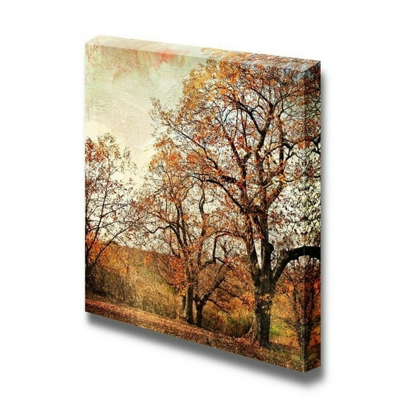 wall26 - Canvas Prints Wall Art - Golden Autumn - Artistic Landscape | Modern Wall Decor/Home Decoration Stretched Gallery Canvas Wrap Giclee Print. Ready to Hang - 24" x 24"