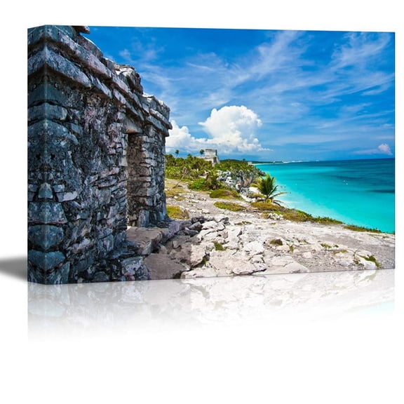 wall26 - Canvas Prints Wall Art - Mexico City, Tulum | Modern Wall Decor/Home Decoration Stretched Gallery Canvas Wrap Giclee Print. Ready to Hang - 24" x 36"