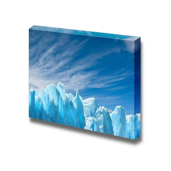 wall26 - Canvas Prints Wall Art - Perito Moreno Glacier, Patagonia, Argentina. (ice, Iceberg) | Modern Wall Decor/Home Decoration Stretched Gallery Canvas Wrap Giclee Print. Ready to Hang - 12"