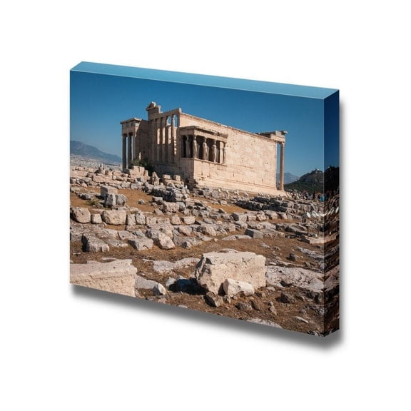 wall26 - Canvas Prints Wall Art - Ruins of The Ancient Acropolis in Athens, Attica, Greece | Modern Wall Decor/Home Decoration Stretched Gallery Canvas Wrap Giclee Print. Ready to Hang - 12" x 1