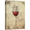 thumbnail image 1 of wall26 - Canvas Wall Art - A Glass of Red Wine on Vintage Letter Background - Gallery Wrap Modern Home Decor | Ready to Hang - 12x18 inches, 1 of 5