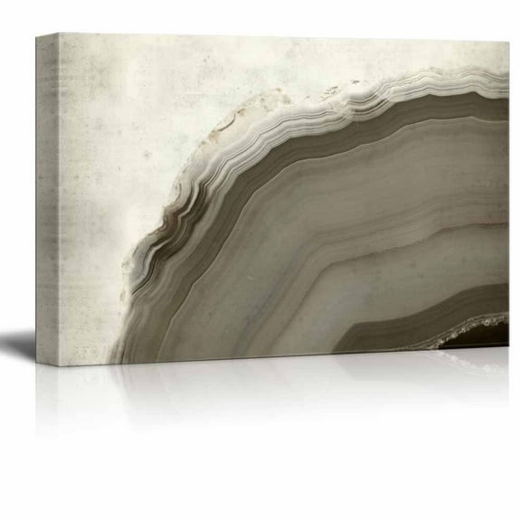 wall26 - Canvas Wall Art - Abstract Agate Slice Pattern - Giclee Print Gallery Wrap Modern Home Art Ready to Hang - 24" x 36"