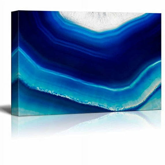 wall26 - Canvas Wall Art - Abstract Agate Slice Pattern - Giclee Print Gallery Wrap Modern Home Art Ready to Hang - 32" x 48"
