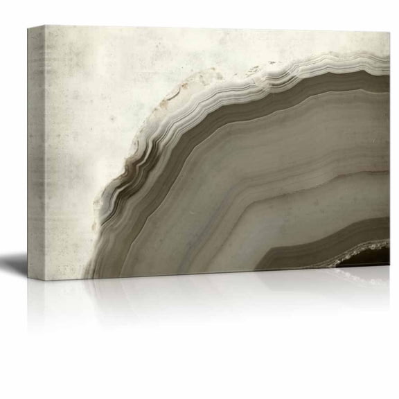 wall26 - Canvas Wall Art - Abstract Agate Slice Pattern - Giclee Print Gallery Wrap Modern Home Art Ready to Hang - 32" x 48"
