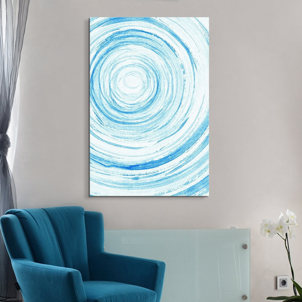 wall26 Canvas Wall Art - Abstract Blue Circles - Giclee Print Gallery ...